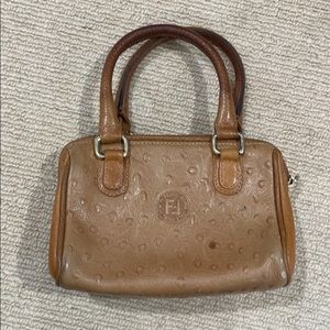 Fendi ostrich leather bag